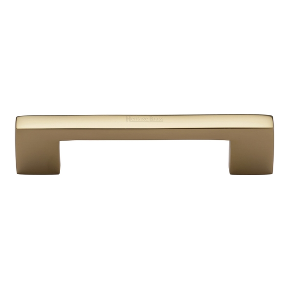 C0337 96-PB • 096 x 116 x 30mm • Polished Brass • Heritage Brass Metro Cabinet Pull Handle